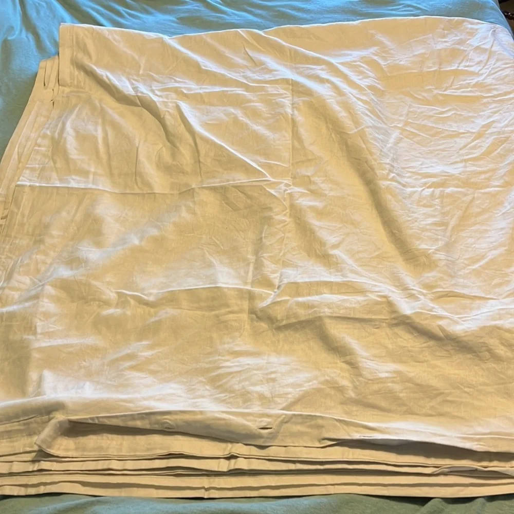 NWT Anthropologie Relaxed Cotton-Linen Duvet Cover Queen Cream color